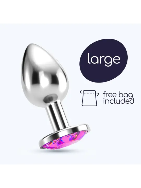 PLUG ANAL JOIA BIJOU ROSA GRANDE CRUSHIOUS COM BOLSA AVELUDADA GRÁTIS