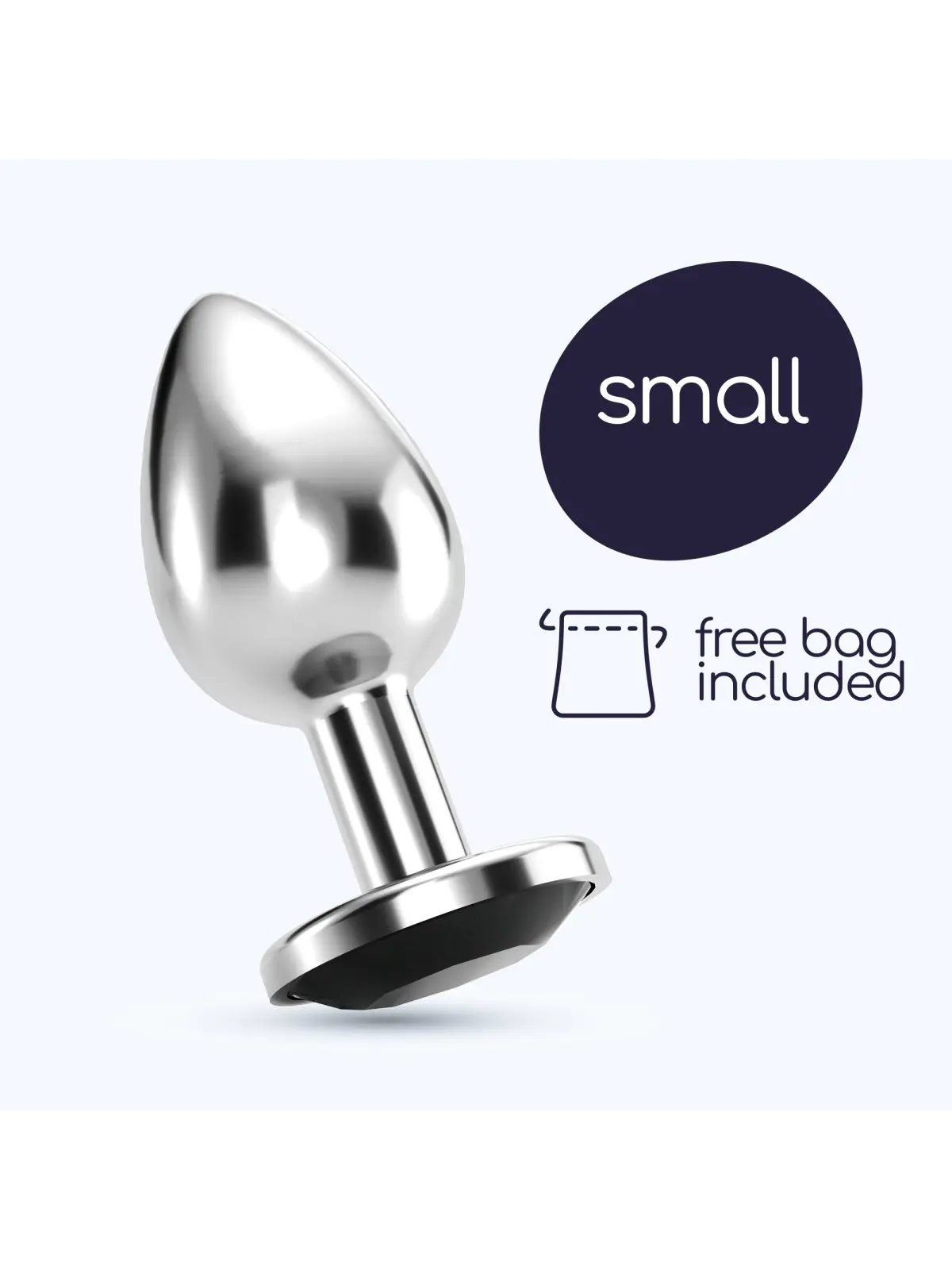 PLUG ANAL JOIA BIJOU PRETO PEQUENO CRUSHIOUS COM BOLSA AVELUDADA GRÁTIS