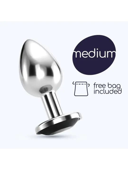 PLUG ANAL JOIA BIJOU PRETO MÉDIO CRUSHIOUS COM BOLSA AVELUDADA GRÁTIS