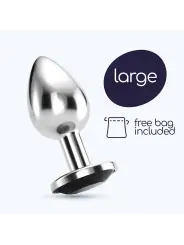 PLUG ANAL JOIA BIJOU PRETO GRANDE CRUSHIOUS COM BOLSA AVELUDADA GRÁTIS