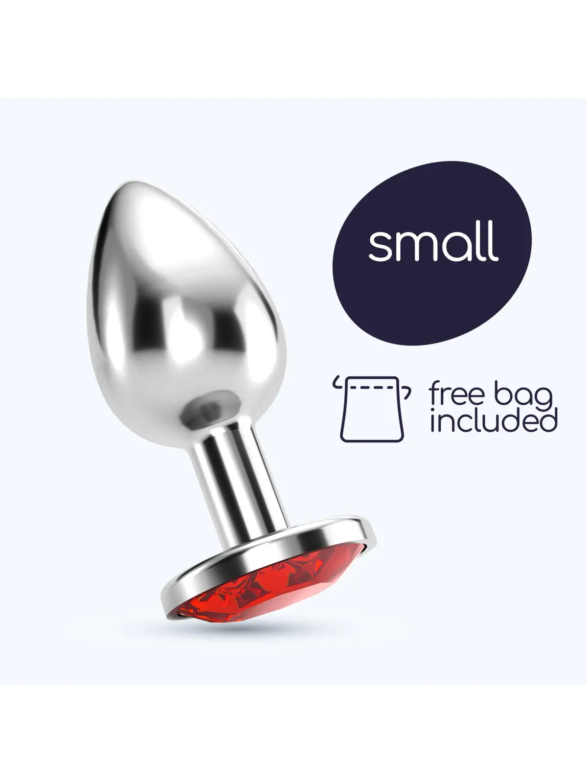 PLUG ANAL JOIA BIJOU VERMELHO PEQUENO CRUSHIOUS COM BOLSA AVELUDADA GRÁTIS