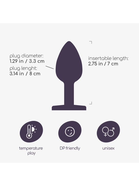 PLUG ANAL JOIA BIJOU VERMELHO MÉDIO CRUSHIOUS COM BOLSA AVELUDADA GRÁTIS
