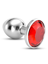 PLUG ANAL JOIA BIJOU VERMELHO MÉDIO CRUSHIOUS COM BOLSA AVELUDADA GRÁTIS
