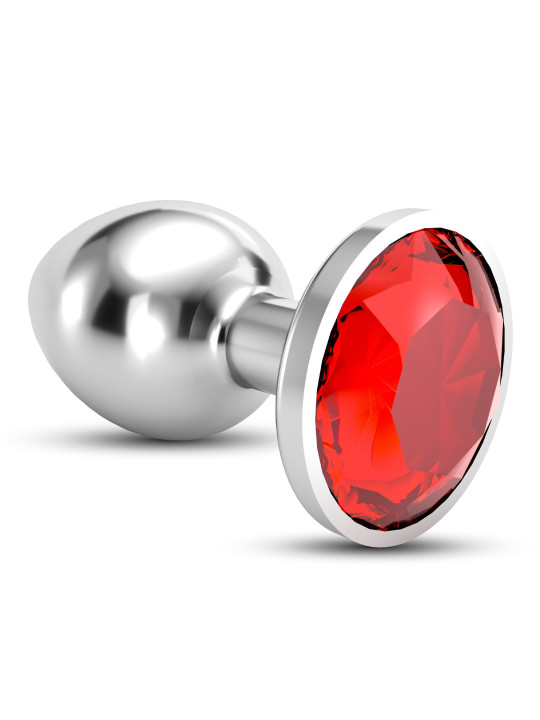 PLUG ANAL JOIA BIJOU VERMELHO GRANDE CRUSHIOUS COM BOLSA AVELUDADA GRÁTIS