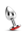 PLUG ANAL JOIA BIJOU VERMELHO GRANDE CRUSHIOUS COM BOLSA AVELUDADA GRÁTIS