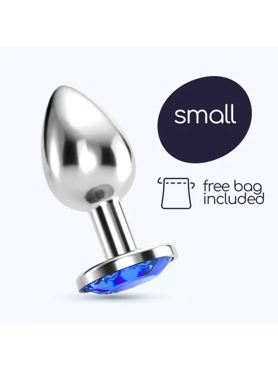 PLUG ANAL JOIA BIJOU AZUL PEQUENO CRUSHIOUS COM BOLSA AVELUDADA GRÁTIS