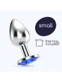 PLUG ANAL JOIA BIJOU AZUL PEQUENO CRUSHIOUS COM BOLSA AVELUDADA GRÁTIS