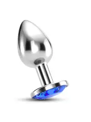 PLUG ANAL JOIA BIJOU AZUL GRANDE CRUSHIOUS COM BOLSA AVELUDADA GRÁTIS