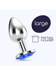 PLUG ANAL JOIA BIJOU AZUL GRANDE CRUSHIOUS COM BOLSA AVELUDADA GRÁTIS