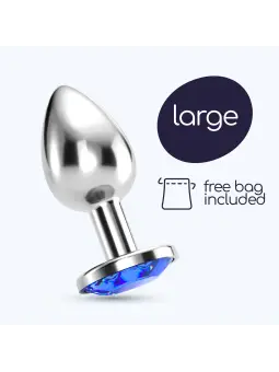 PLUG ANAL JOIA BIJOU AZUL GRANDE CRUSHIOUS COM BOLSA AVELUDADA GRÁTIS