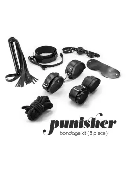 KIT BONDAGE PUNISHER COM 8 PEÇAS CRUSHIOUS