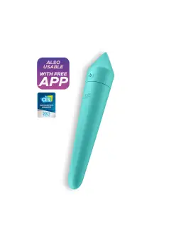 BALA VIBRATÓRIA ULTRA POWER BULLET 8 COM APP SATISFYER TURQUESA