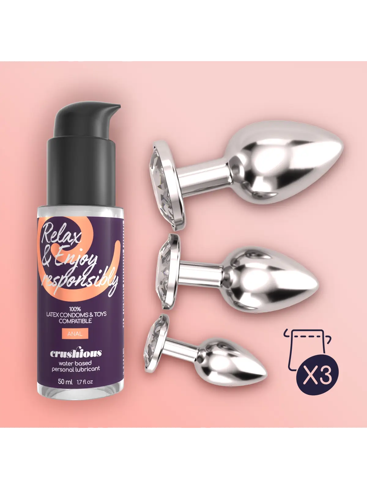 BIJOU ANAL WET TRAIN TRIO CRUSHIOUS TRANSPARENTE