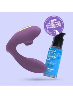 ESTIMULADOR RECARREGÁVEL MOANSTAR COM OFERTA DE LUBRIFICANTE À BASE DE ÁGUA CRUSHIOUS