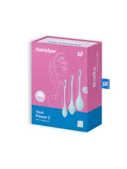 CONJUNTO DE 3 BOLAS KEGEL YONI POWER 2 SATISFYER AZUIS