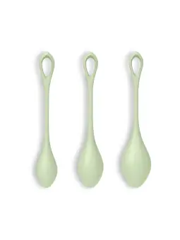 CONJUNTO DE 3 BOLAS KEGEL YONI POWER 2 SATISFYER VERDES