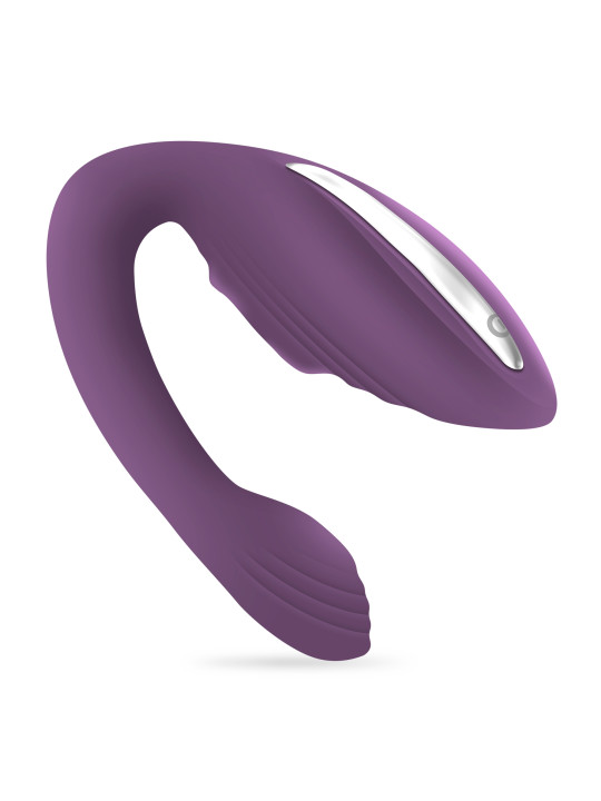 VIBRADOR RECARREGÁVEL COM COMANDO PLEASURISER E OFERTA DE LUBRIFICANTE À BASE DE ÁGUA CRUSHIOUS