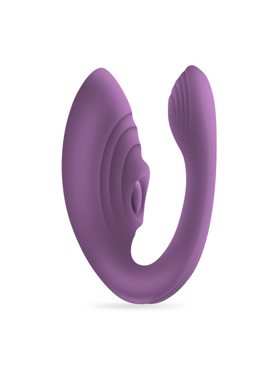 VIBRADOR RECARREGÁVEL COM COMANDO PLEASURISER E OFERTA DE LUBRIFICANTE À BASE DE ÁGUA CRUSHIOUS