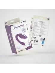 VIBRADOR RECARREGÁVEL COM COMANDO PLEASURISER E OFERTA DE LUBRIFICANTE À BASE DE ÁGUA CRUSHIOUS
