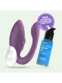 VIBRADOR RECARREGÁVEL COM COMANDO PLEASURISER E OFERTA DE LUBRIFICANTE À BASE DE ÁGUA CRUSHIOUS