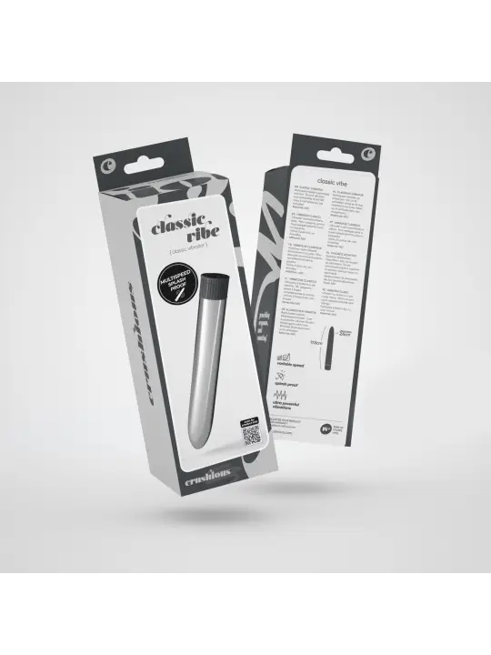VIBRADOR CLASSIC VIBE CRUSHIOUS PRATEADO