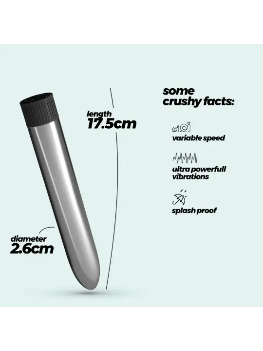 VIBRADOR CLASSIC VIBE CRUSHIOUS PRATEADO