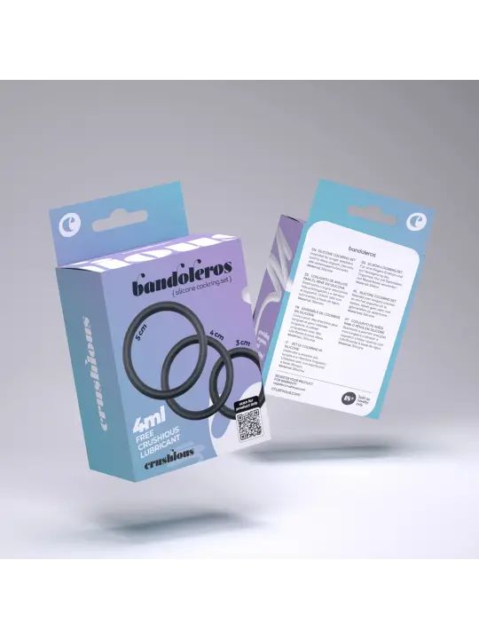 BANDOLEROS CONJUNTO DE ANÉIS DE SILICONE PARA O PÉNIS CRUSHIOUS