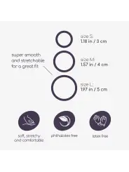 DALTONS CONJUNTO DE ANÉIS DE SILICONE PARA O PÉNIS CRUSHIOUS