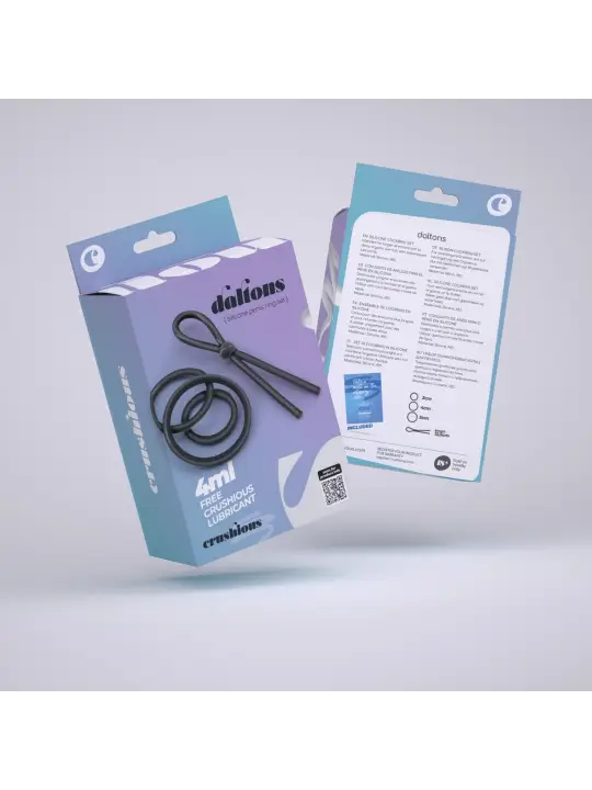 DALTONS CONJUNTO DE ANÉIS DE SILICONE PARA O PÉNIS CRUSHIOUS