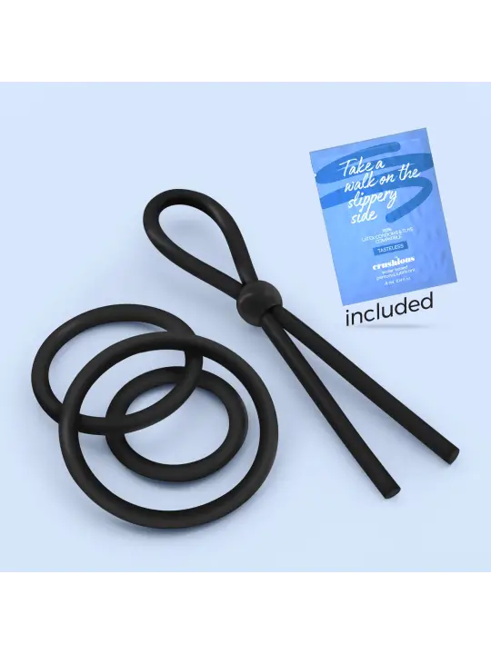 DALTONS CONJUNTO DE ANÉIS DE SILICONE PARA O PÉNIS CRUSHIOUS