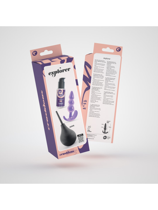 EXPLORER DUCHE ANAL 90ML COM LUBRIFICANTE ANAL 50ML E PLUG THE PLUNGER CRUSHIOUS