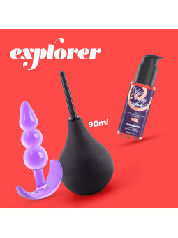 EXPLORER DUCHE ANAL 90ML COM LUBRIFICANTE ANAL 50ML E PLUG THE PLUNGER CRUSHIOUS