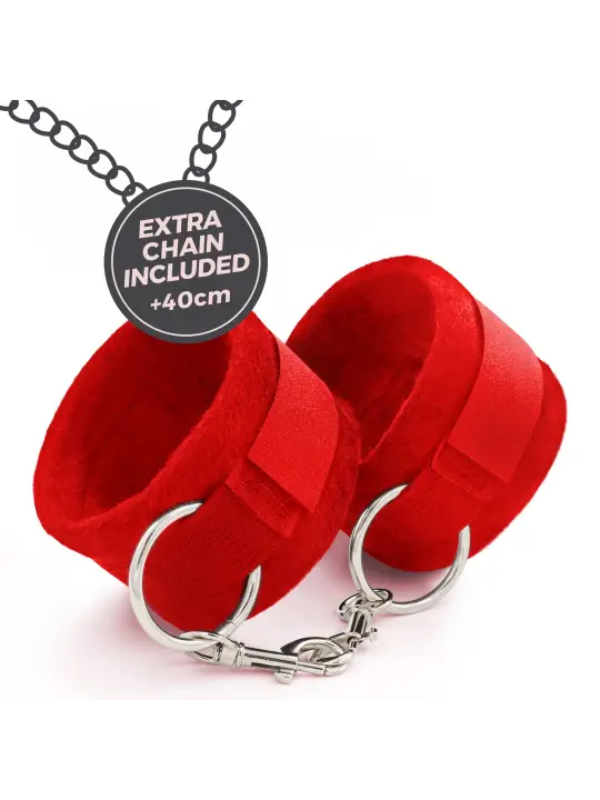 ME LO COMO CONJUNTO DE ALGEMAS DE VELCRO + VENDA ACETINADA E LUBRIFICANTE BEIJÁVEL DE MORANGO CRUSHIOUS
