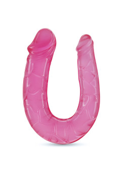 DEEP DIVER DILDO DUPLO COM LUBRIFICANTE ANAL 50ML CRUSHIOUS ROSA
