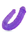 DEEP DIVER DILDO DUPLO COM LUBRIFICANTE ANAL 50ML CRUSHIOUS ROXO