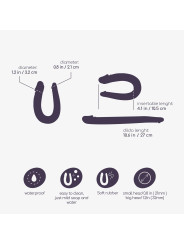 DEEP DIVER DILDO DUPLO COM LUBRIFICANTE ANAL 50ML CRUSHIOUS ROXO