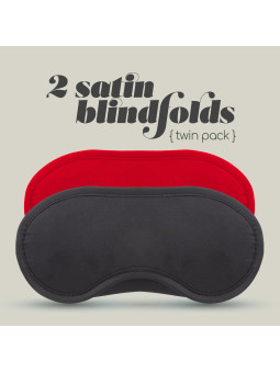 2 VENDAS DE CETIM CRUSHIOUS PRETA & VERMELHA