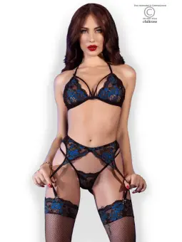 CONJUNTO 4PCS CR-4468 PRETO E AZUL