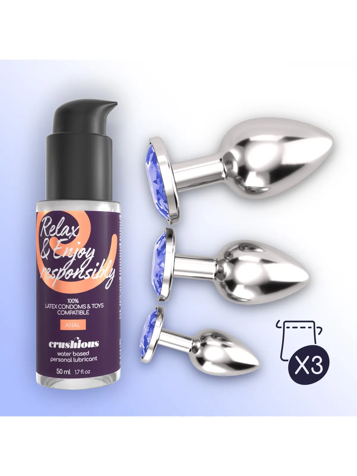BIJOU ANAL WET TRAIN TRIO CRUSHIOUS AZUL