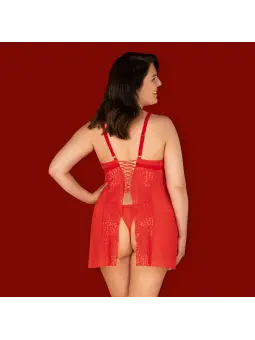 CAMISA DE NOITE E TANGA BLOSSMINA TAMANHO QUEEN OBSESSIVE