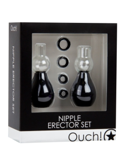 KIT SUGADOR DE MAMILOS OUCH! NIPPLE ERECTOR SET PRETO