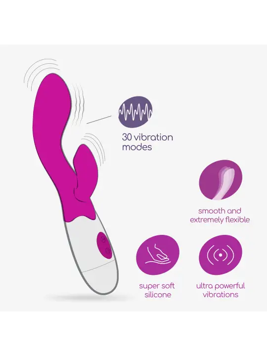 VIBRADOR COM ESTIMULADOR DE CLITÓRIS CHERIE E LUBRIFICANTE À BASE DE ÁGUA INCLUÍDO CRUSHIOUS