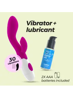 VIBRADOR COM ESTIMULADOR DE CLITÓRIS CHERIE E LUBRIFICANTE À BASE DE ÁGUA INCLUÍDO CRUSHIOUS
