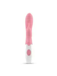 VIBRADOR COM ESTIMULADOR DE CLITÓRIS GUMMIE ROSA E LUBRIFICANTE À BASE DE ÁGUA INCLUÍDO CRUSHIOUS