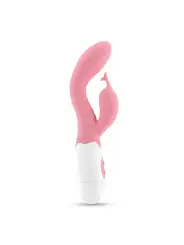 VIBRADOR COM ESTIMULADOR DE CLITÓRIS GUMMIE ROSA E LUBRIFICANTE À BASE DE ÁGUA INCLUÍDO CRUSHIOUS