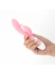 VIBRADOR COM ESTIMULADOR DE CLITÓRIS GUMMIE ROSA E LUBRIFICANTE À BASE DE ÁGUA INCLUÍDO CRUSHIOUS