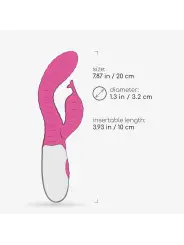 VIBRADOR COM ESTIMULADOR DE CLITÓRIS GUMMIE ROSA E LUBRIFICANTE À BASE DE ÁGUA INCLUÍDO CRUSHIOUS