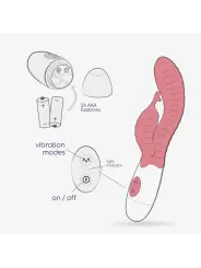 VIBRADOR COM ESTIMULADOR DE CLITÓRIS GUMMIE ROSA E LUBRIFICANTE À BASE DE ÁGUA INCLUÍDO CRUSHIOUS