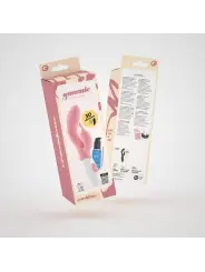 VIBRADOR COM ESTIMULADOR DE CLITÓRIS GUMMIE ROSA E LUBRIFICANTE À BASE DE ÁGUA INCLUÍDO CRUSHIOUS