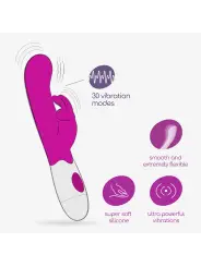VIBRADOR COM ESTIMULADOR DE CLITÓRIS JIGGLIE E LUBRIFICANTE À BASE DE ÁGUA INCLUÍDO CRUSHIOUS